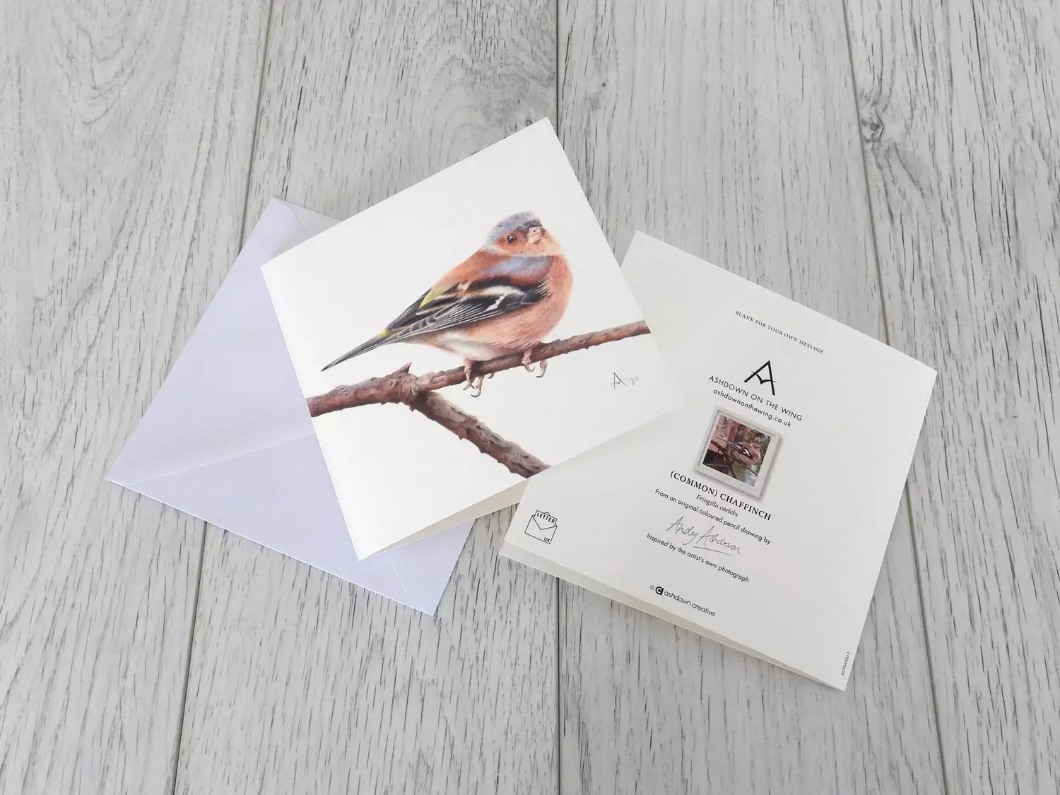 Chaffinch Greetings Card and Envelope